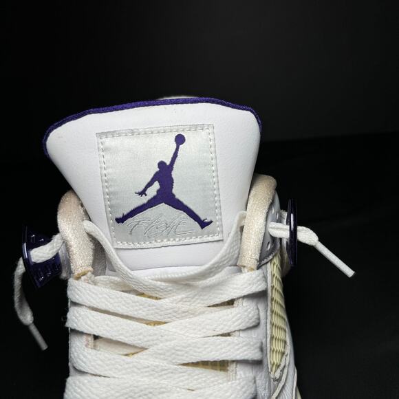 Size 11 - Nike Air Jordan 4 Retro Purple Metallic Men's Shoes - Picture 5 of 11